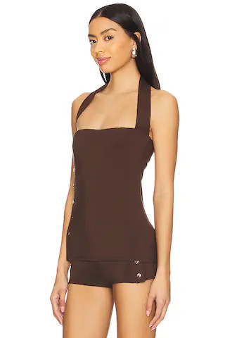 Snap Top in Chocolate | Revolve Clothing (Global)