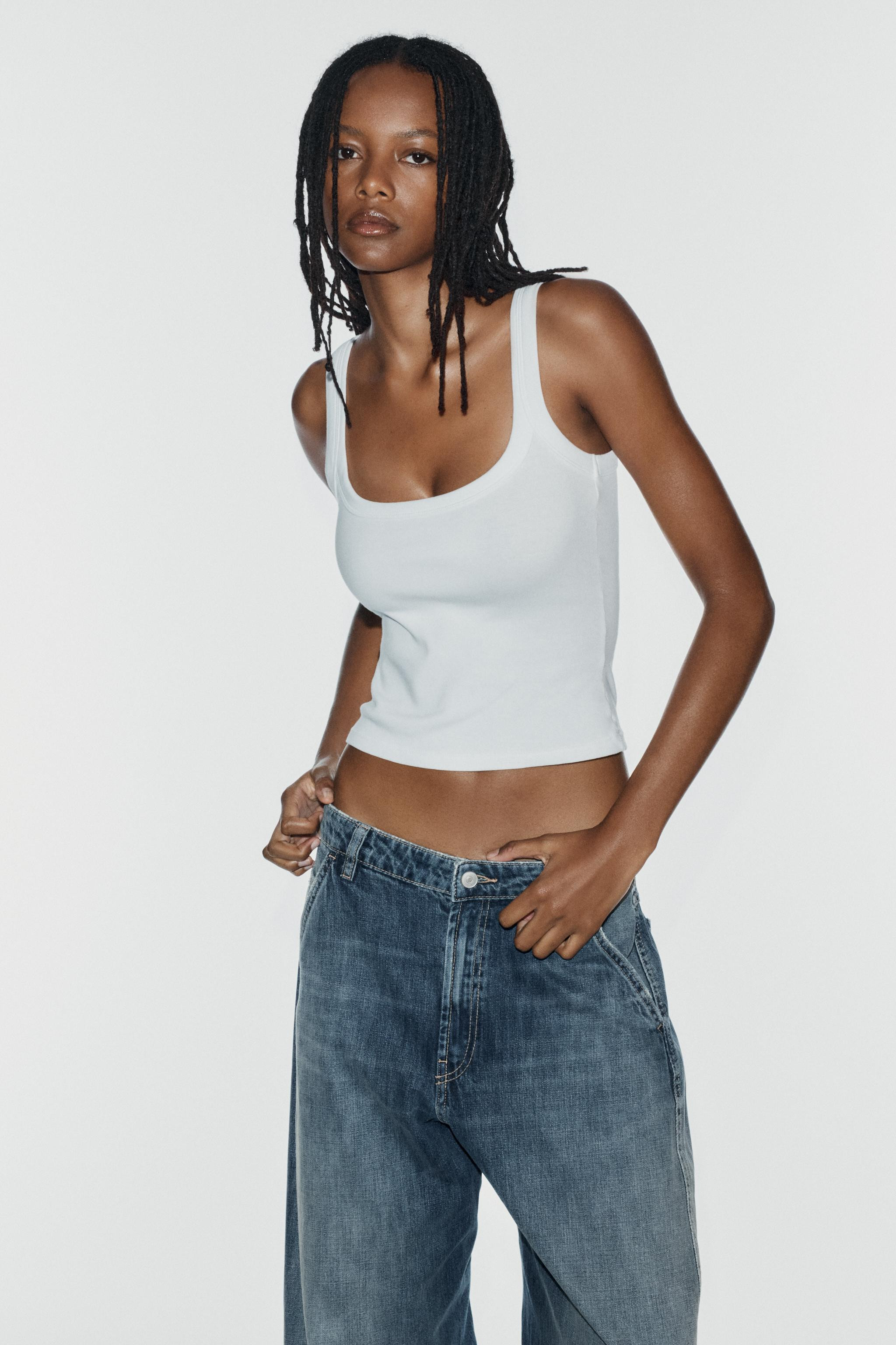 TRF MID-RISE BARREL CHINO JEANS | Zara US