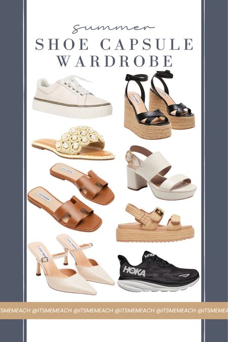 Building a shoe capsule wardrobe? Here are some women’s sandals and sneakers to consider! These are all well-rated and timeless. I have the white wedge sneakers, Hoka’s, and pearl raffia sandals and love them all so much. So comfy and run true to size from my experience. Click to shop!

Steve Madden sandals, espadrille wedges, summer heels, summer shoes, running shoes, flat sandals, mules

#LTKstyletip #LTKshoecrush #LTKSeasonal