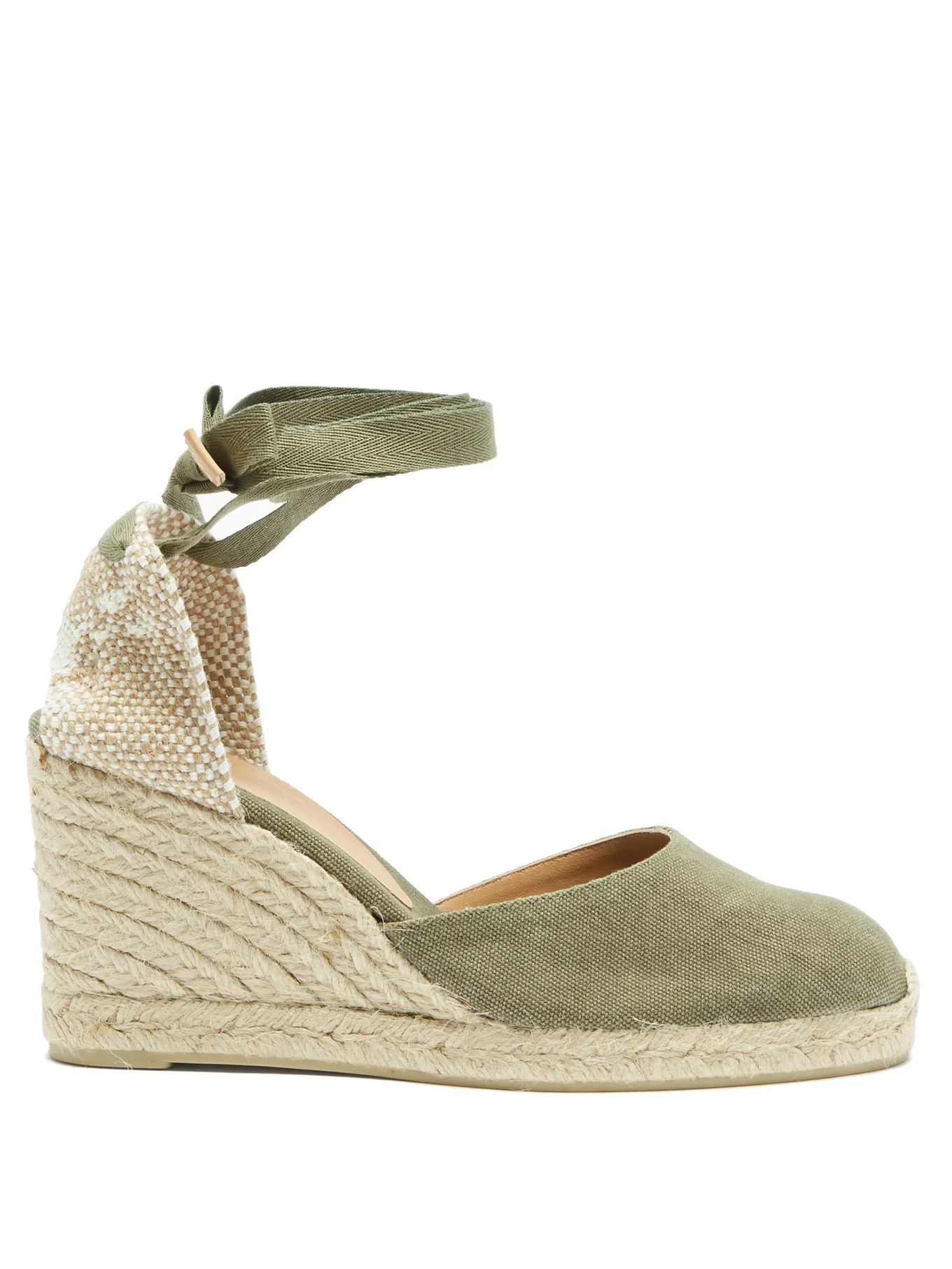 Carina 80 canvas & jute espadrille wedges | Castañer | Matches (US)