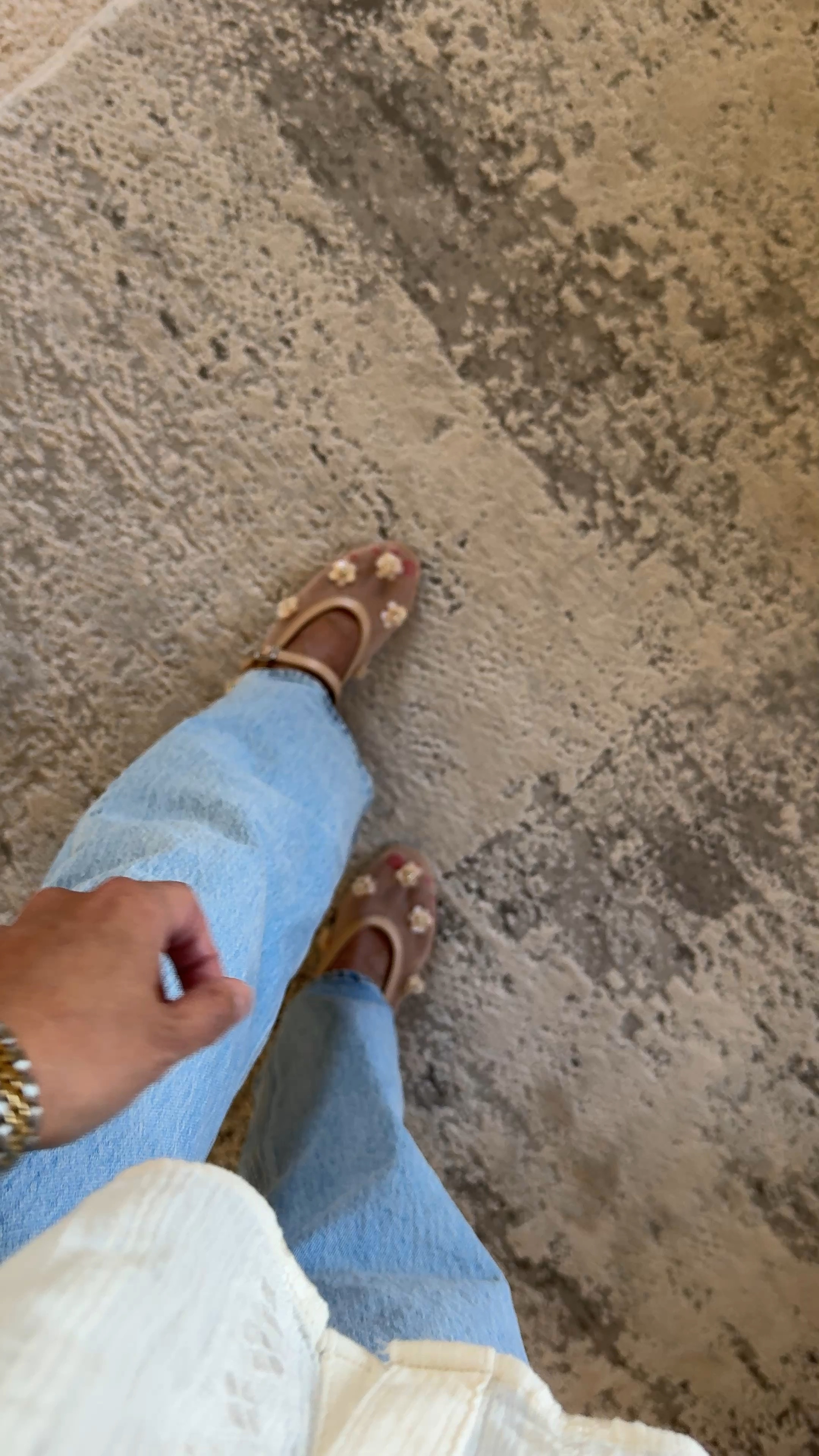 Spring outfit inspo. If you are thinking spring despite the winter weather, here’s a classic outfit formula. White blouse, lighter wash denim, and flats. 
This exact blouse runs true to size. Pretty details. I am also linking a similar style in all cotton fabric (which I prefer) that I found after getting this one. 
Jeans are an all-time favorite style of mine for a relaxed straight fit with goos denim material for the price. 
And here are two options for spring shoes both in a mesh flats style. The first is a fun feminine whimsy style. The second is a chic minimalist edgy style that I most naturally gravitate towards.  Both true to size. 
Bag is a beautiful one.  Excellent materials and quality; mid-range luxury price point  

#LTKFindsUnder50 #LTKOver40 #LTKShoeCrush