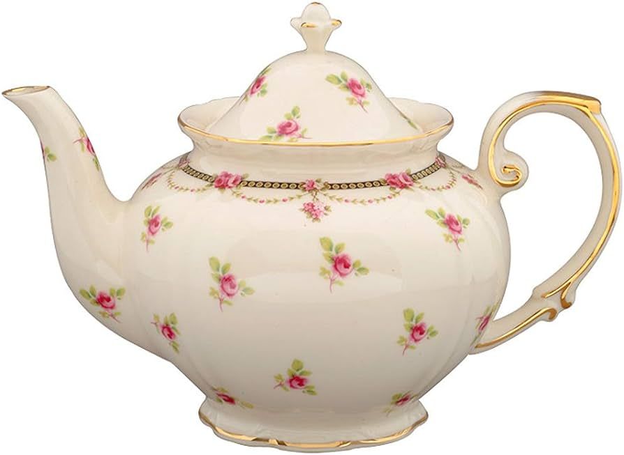 Gracie China by Coastline Imports FD480-1 Gracie China Porcelain 3 Cup Tea Pot, Pink Petite Fleur | Amazon (US)