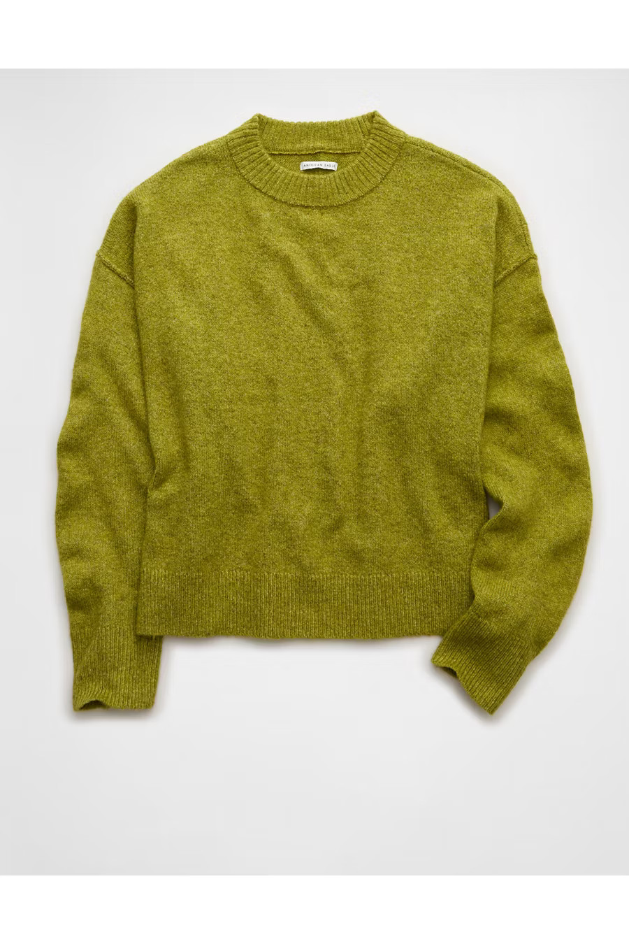 AE Whoa So Soft Classic Crew Neck Sweater Women's Bright Green S | American Eagle Outfitters (US & CA)