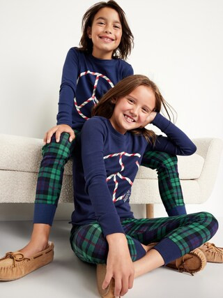 Gender-Neutral Graphic Snug-Fit Pajama Set for Kids | Old Navy (US)