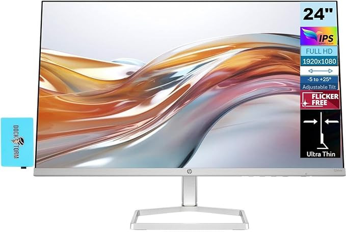 HP 24" FHD IPS (1920x1080) Monitor (Replaces M24FW) Bundle w/Docztorm Dock, 100Hz Refresh Rate, H... | Amazon (US)