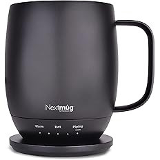 Nextmug - Temperature-Controlled, Self-Heating Coffee Mug (Black - 14 oz.) | Amazon (US)