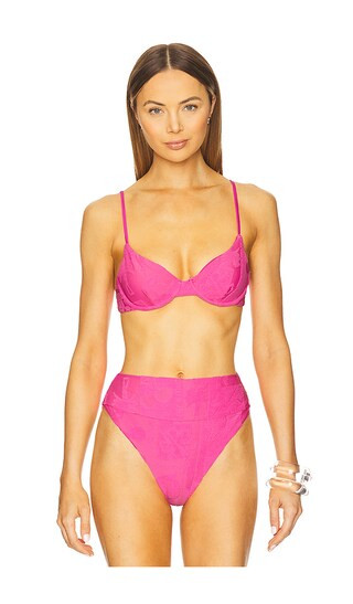 Camilla Bikini Top in Strawberry Stand Terry | Revolve Clothing (Global)