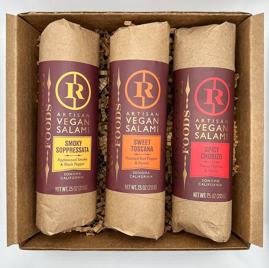 Renegade Foods Artisan Vegan Salami | 3 Pack | Smoky Soppressata, Sweet Toscana, Spicy Chorizo | ... | Amazon (US)