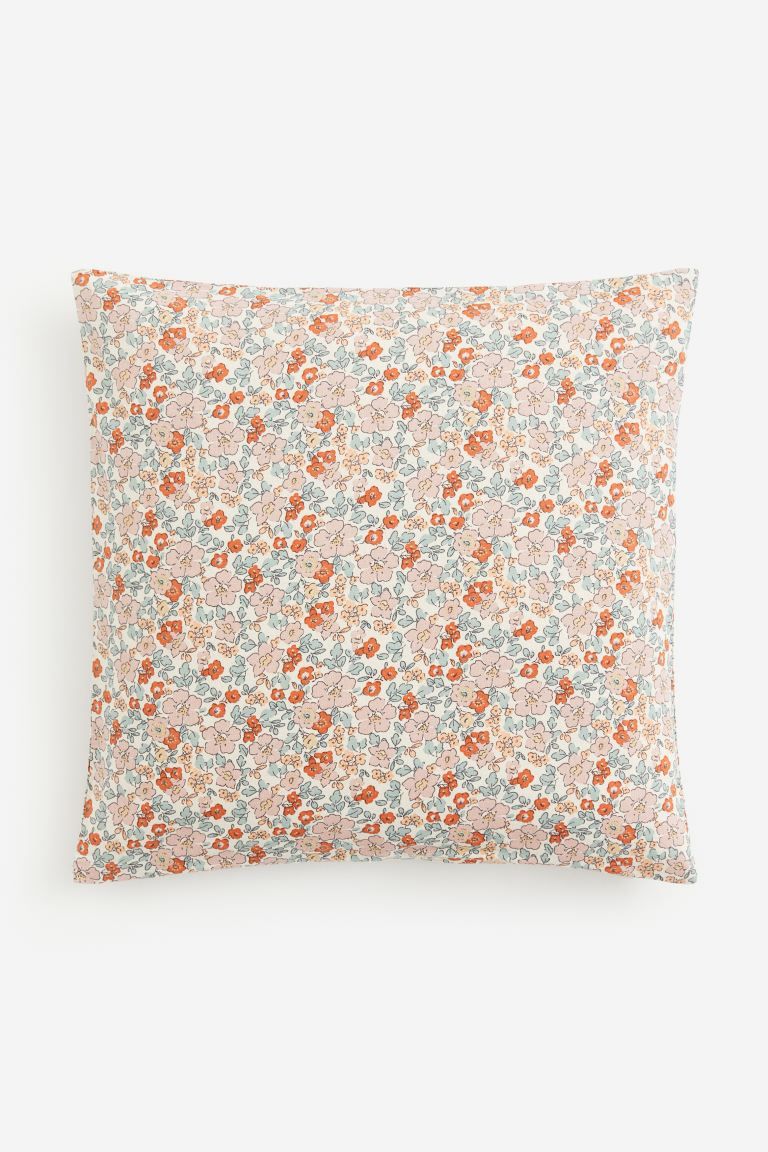 Patterned Cushion Cover - Pink/floral - Home All | H&M US | H&M (US + CA)