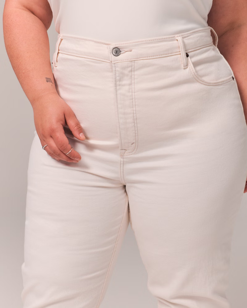 Curve Love Ultra High Rise Ankle Straight Jean | Abercrombie & Fitch (US)