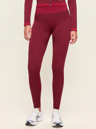 High-Waisted Seamless Jacquard Leggings | Old Navy (US)