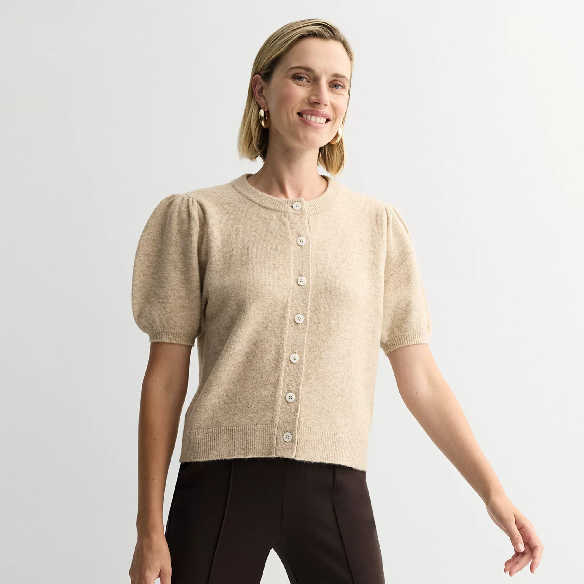 Women's Nine West Short Sleeve Cardigan | Kohl's