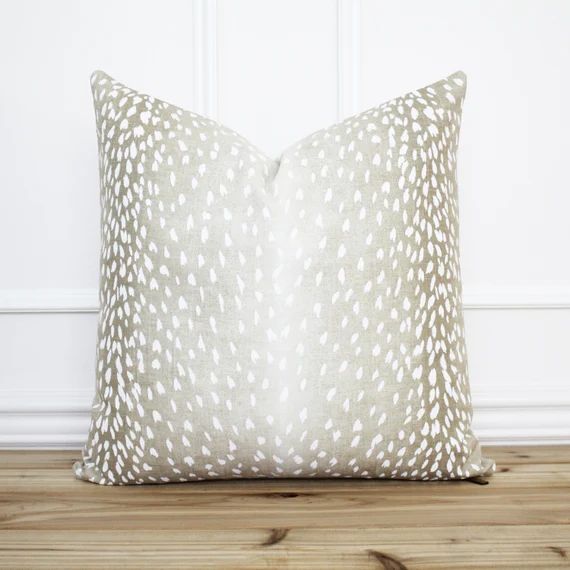 Antelope Pillow Cover Fawn • Animal Print Pillow Cover • 20 x 20 Pillow • Designer Pillow ... | Etsy (US)