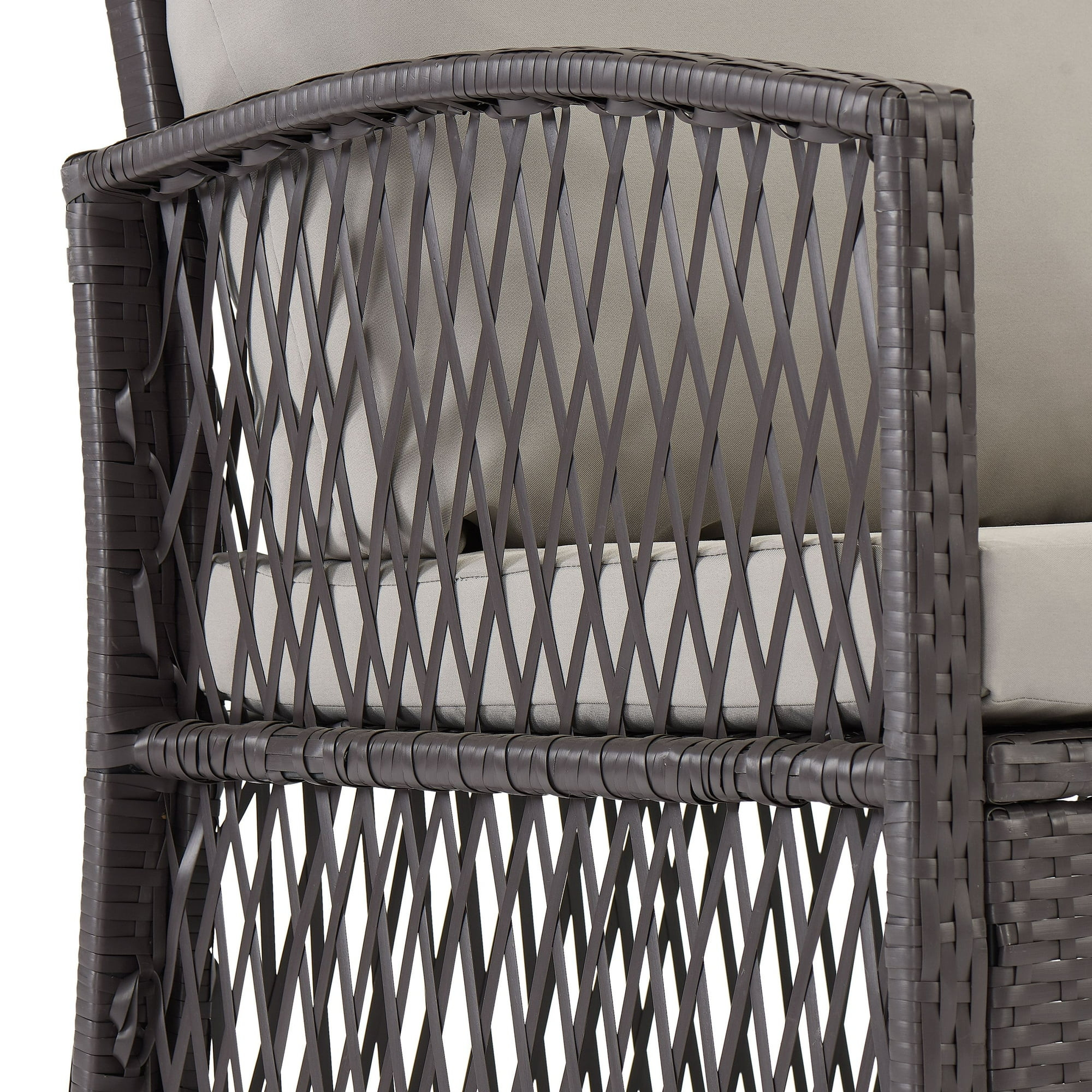 Mainstays Sanza Rattan 4-Piece Wicker Patio Furniture Conversation Set, Beige | Walmart (US)