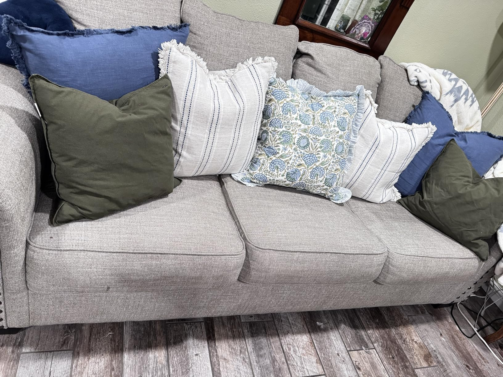 Foindtower Set of 2 Decorative Linen Fringe Throw Pillow Covers Boho Farmhouse Cushion Cover with... | Amazon (US)