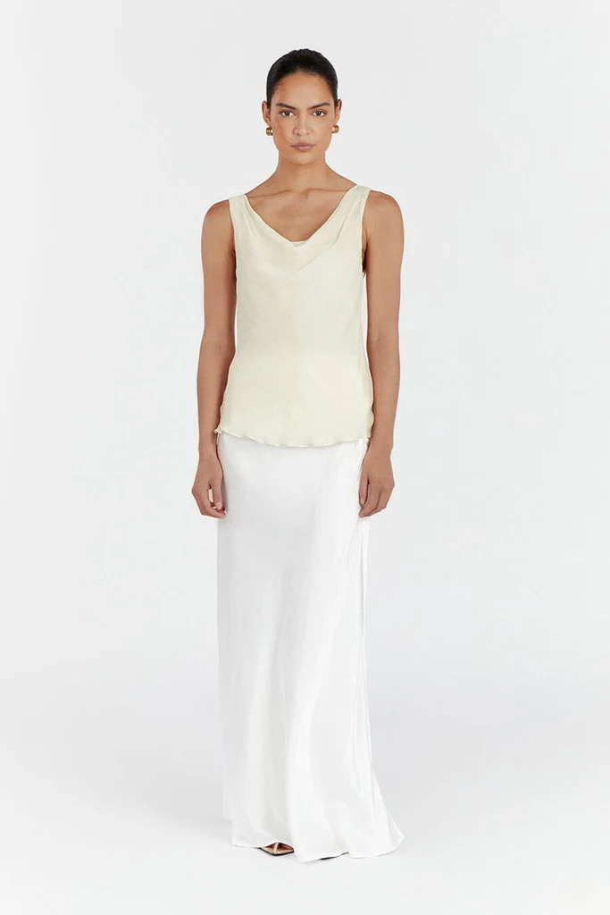 JOHNNY BUTTERMILK COWL NECK TOP | DISSH