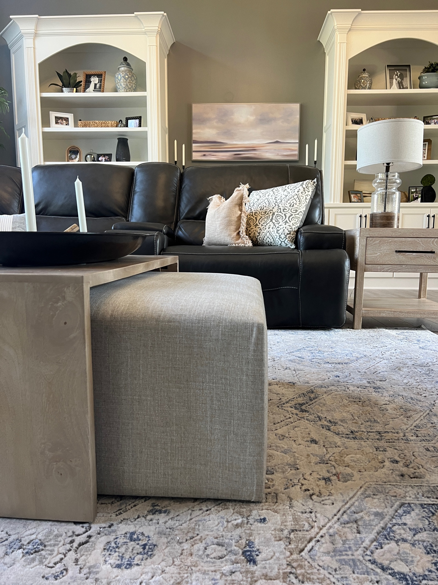 The ottoman everyone is talking about! 
#ottoman #familyroom

#LTKhome