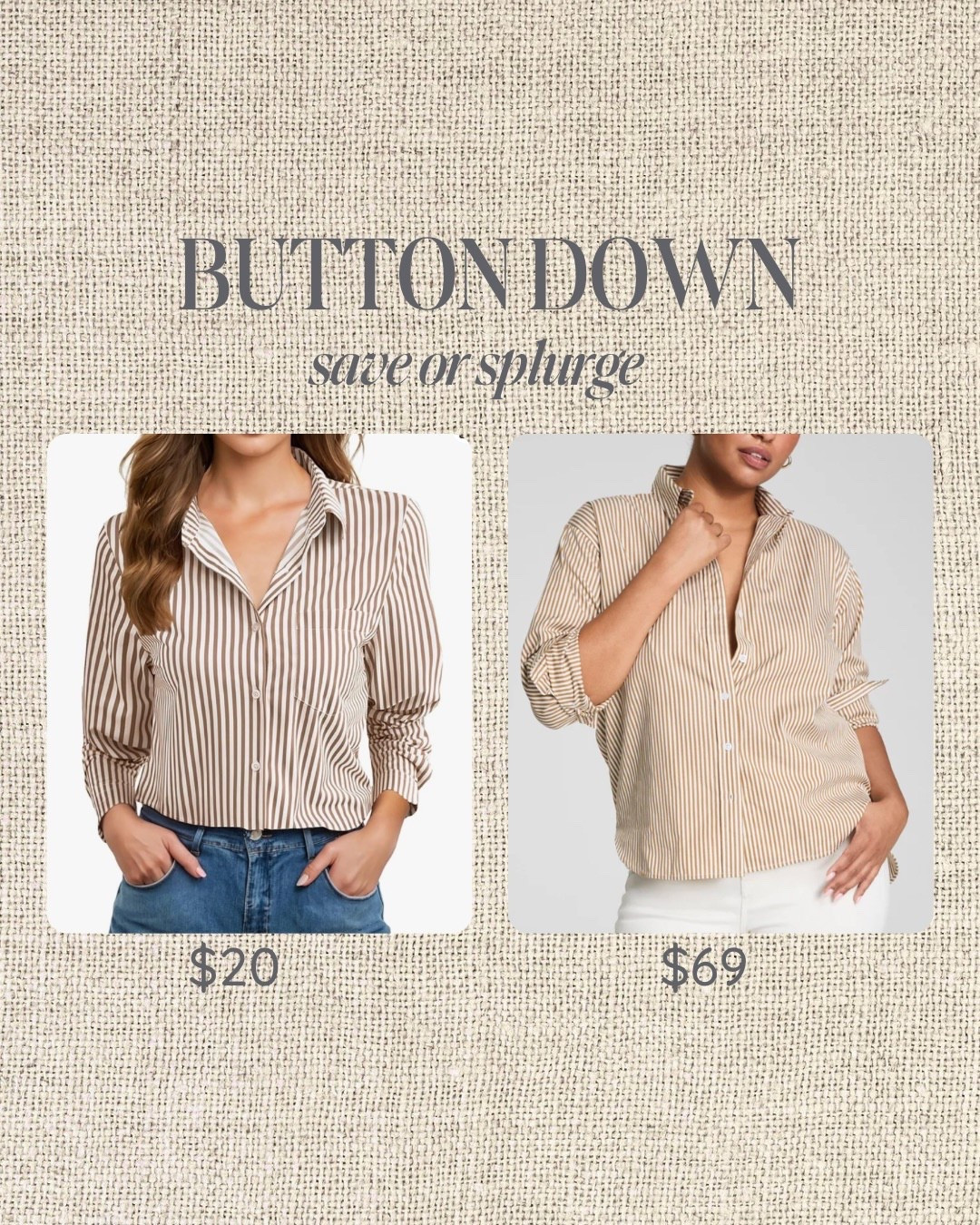 Save or splurge white button down.  

#LTKSaleAlert #LTKWorkwear #LTKFindsUnder100