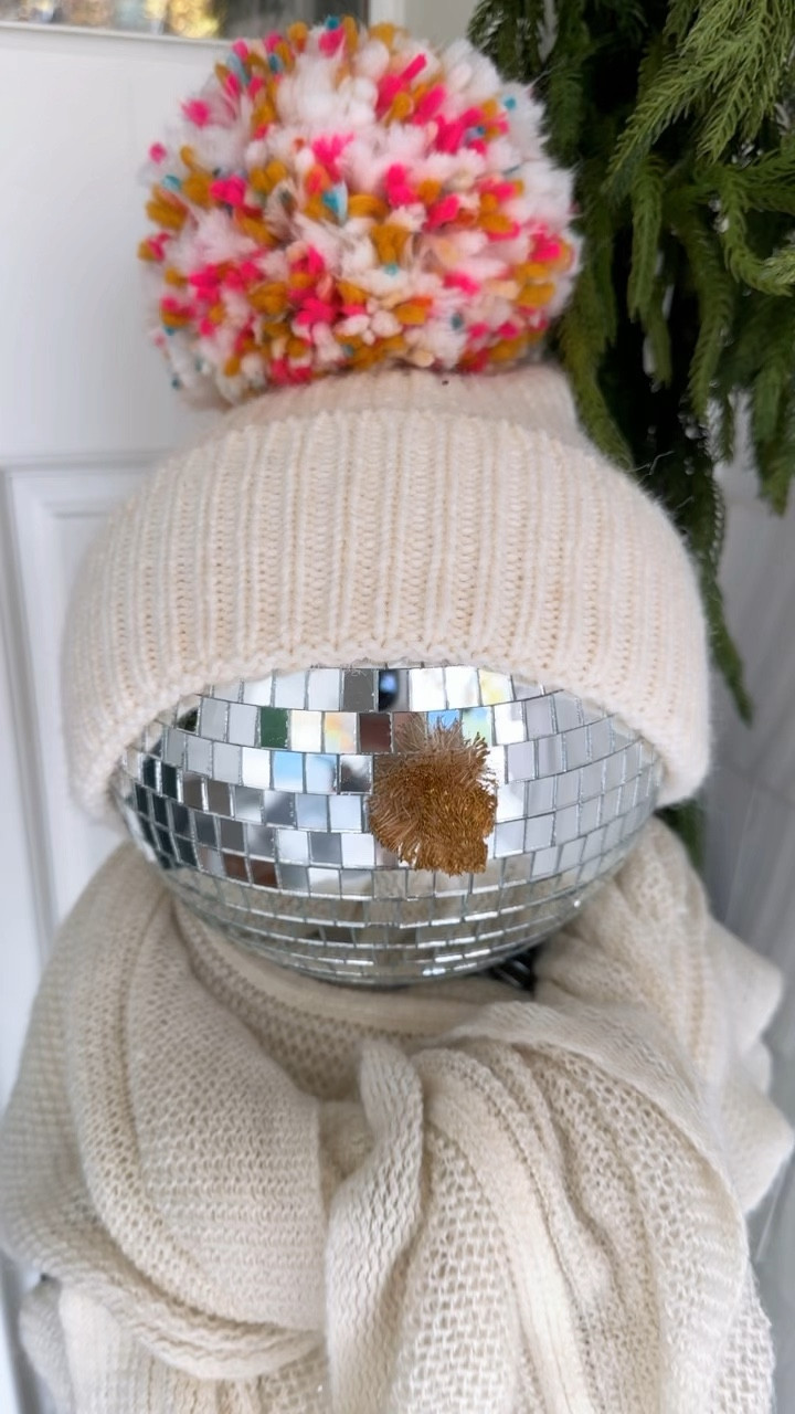 DIY disco ball snowman. Everything is linked here to create this fun and easy holiday decor. ☃️

#LTKHoliday