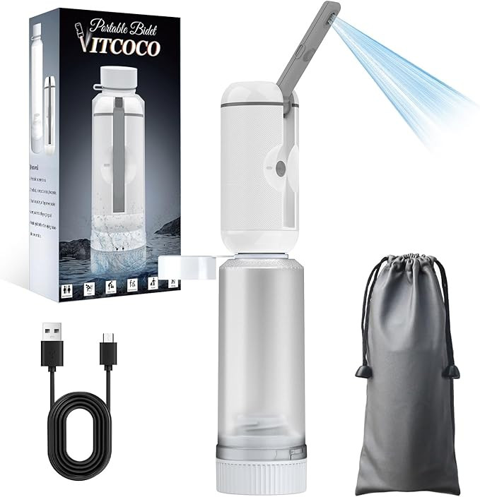 Portable Bidet for Travel, VITCOCO Rechargeable Travel Bidet Handheld Sprayer, Waterproof High Pr... | Amazon (US)