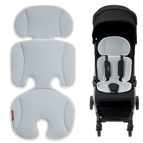 Momcozy Breathable Stroller Seat Liner | Universal Adjustable Soft Pad | Soft & Dry Comfort | Detachable 2-Piece Feel Cooling-Touch Cushion | Fits Strollers, High Chair, Bassinet, Swing | Amazon (US)
