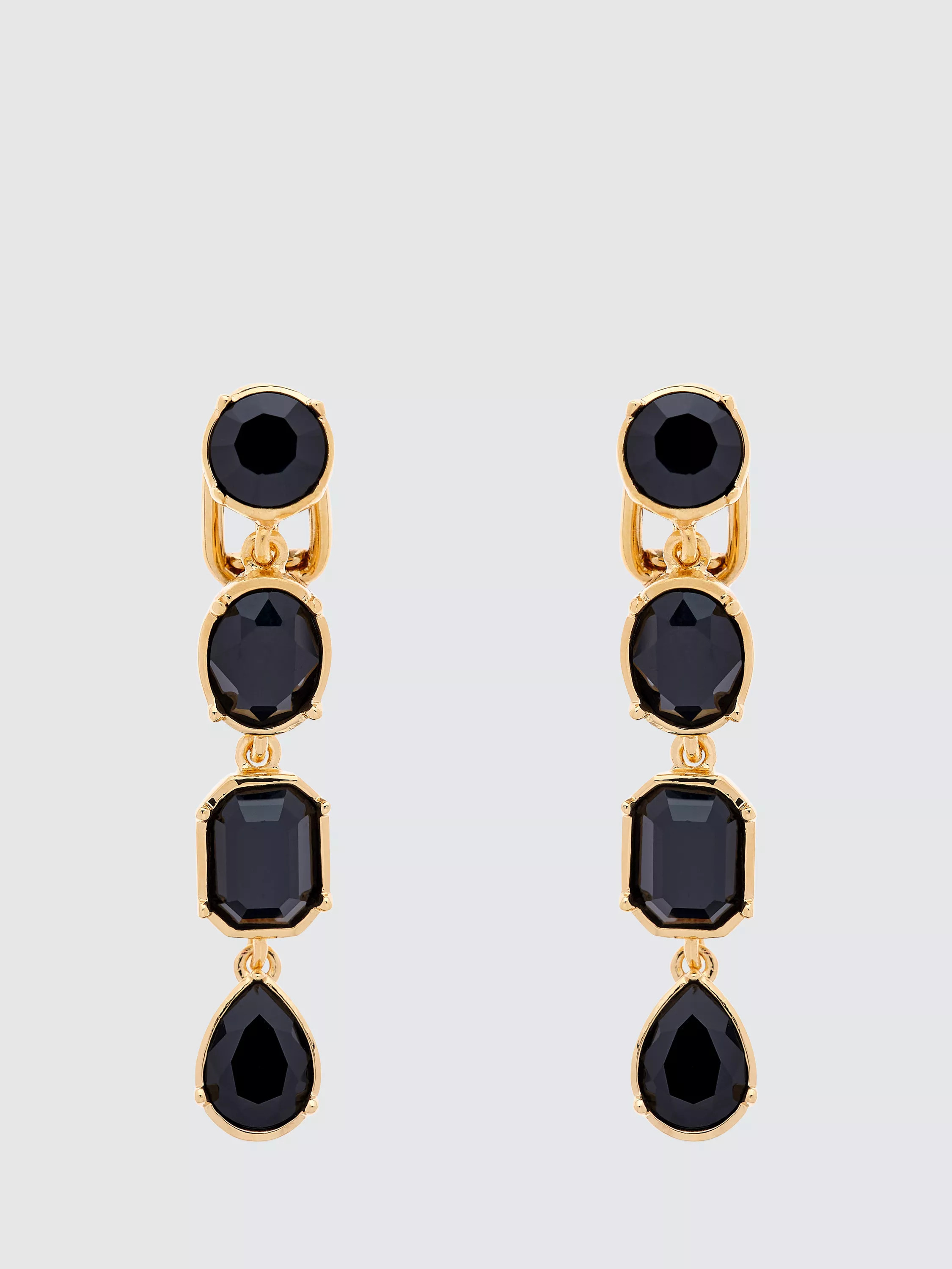 Emma Holland Jet Crystal Drop Earrings, Black | John Lewis (UK)