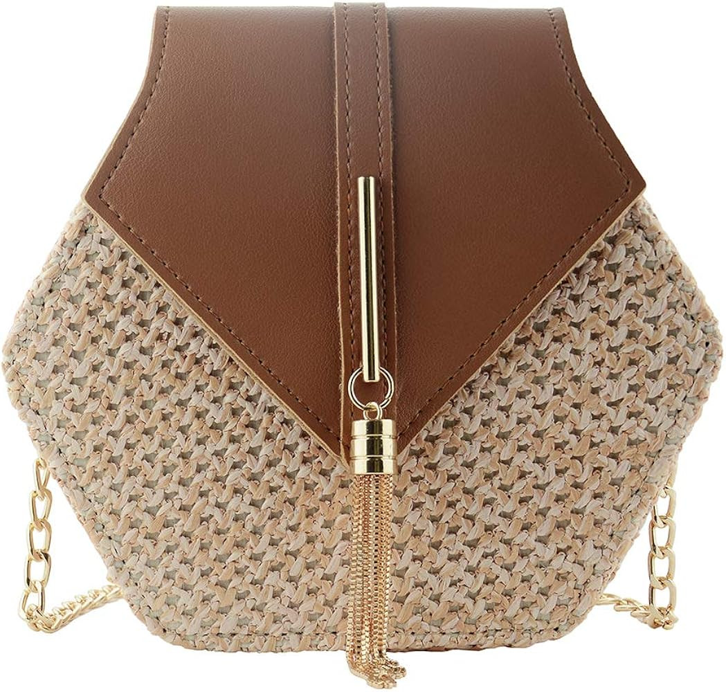 Women's Crossbody Bag Cute Straw Shoulder Bag | Amazon (US)