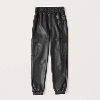 Vegan Leather Cargo Joggers | Abercrombie & Fitch (US)