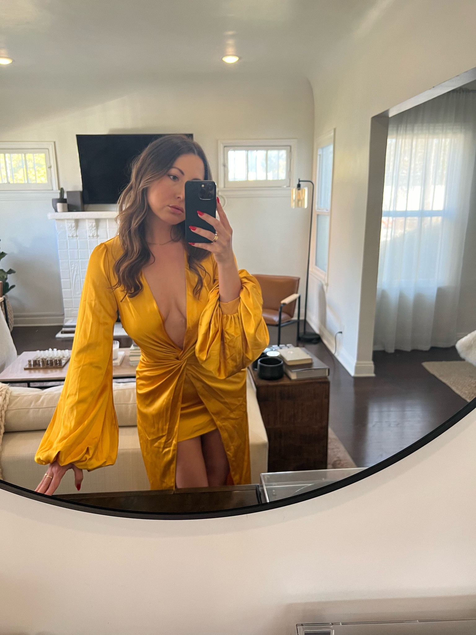 Wedding Guest Dress Try On / Revolve Order - Yaura Long Sleeve Plunging Neckline High Low Yellow Dress ON SALE - Black Tie /Event Outfit

#LTKGala #LTKwedding #LTKsalealert