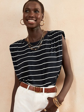 Threadsoft Padded Shoulder Tank | Banana Republic (US)
