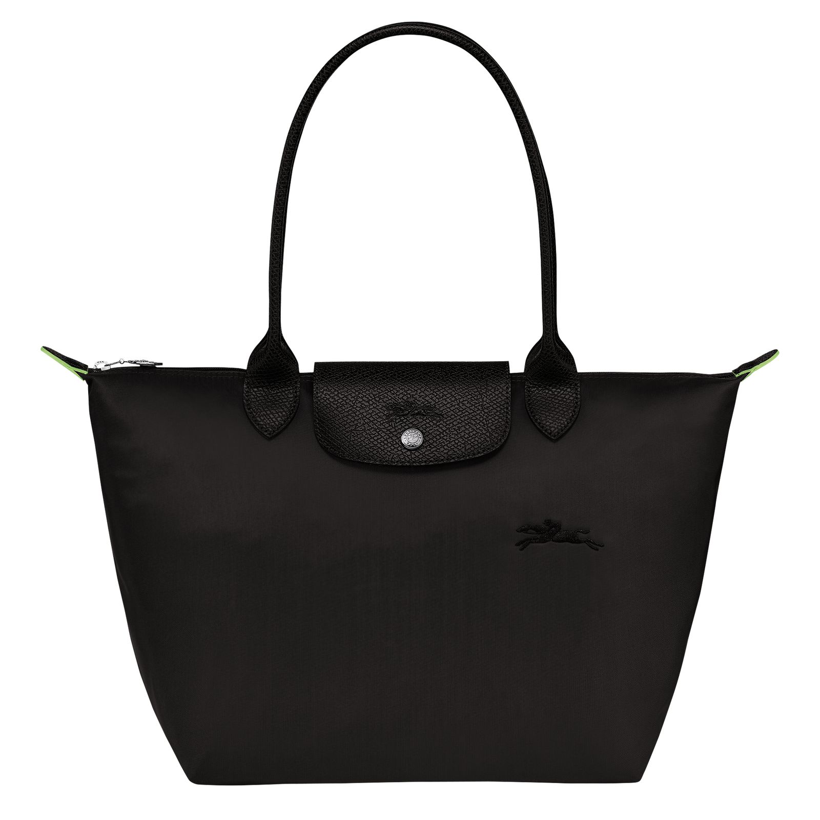 Le Pliage Green M Tote bag Black - Recycled canvas (L2605919001) | Longchamp GB | Longchamp