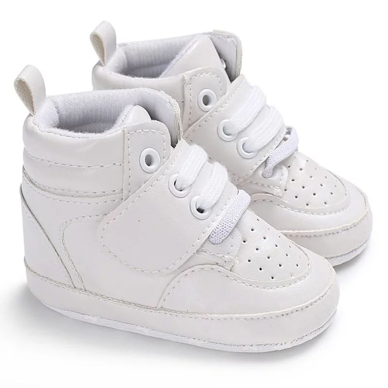 Fashion Baby Boys PU Shoes Footwear High Top Soft Sole First Walkers Antislip | Walmart (US)