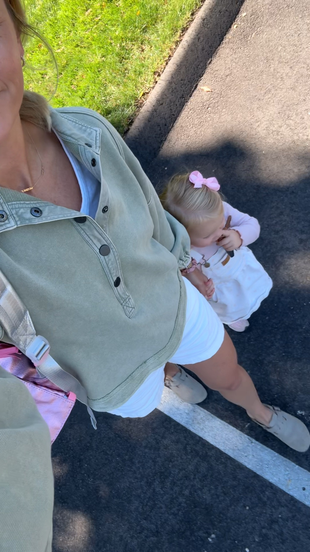 Dylan’s first long day of school was a success!! Her dress is old JamieKay, but linked similar 
-XS pullover, stubs oversized, I’m usually a small
-small tee, tts
-26 shorts, tts
-clogs, tts

#LTKmomlife #LTKdayinmylife #LTKKids