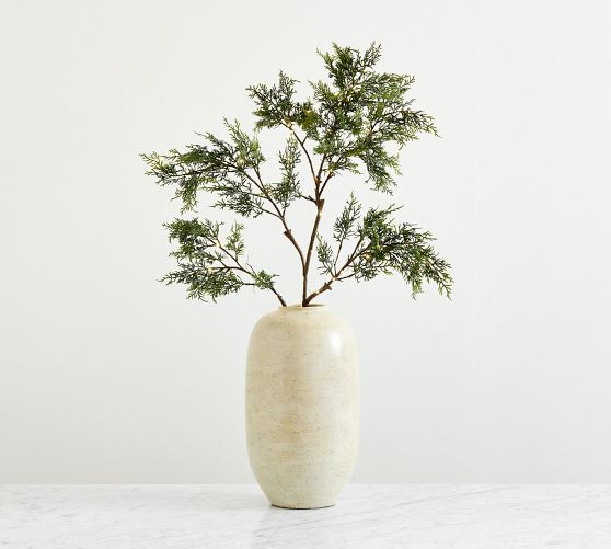 Faux Lit Juniper Berry Branch | Pottery Barn (US)