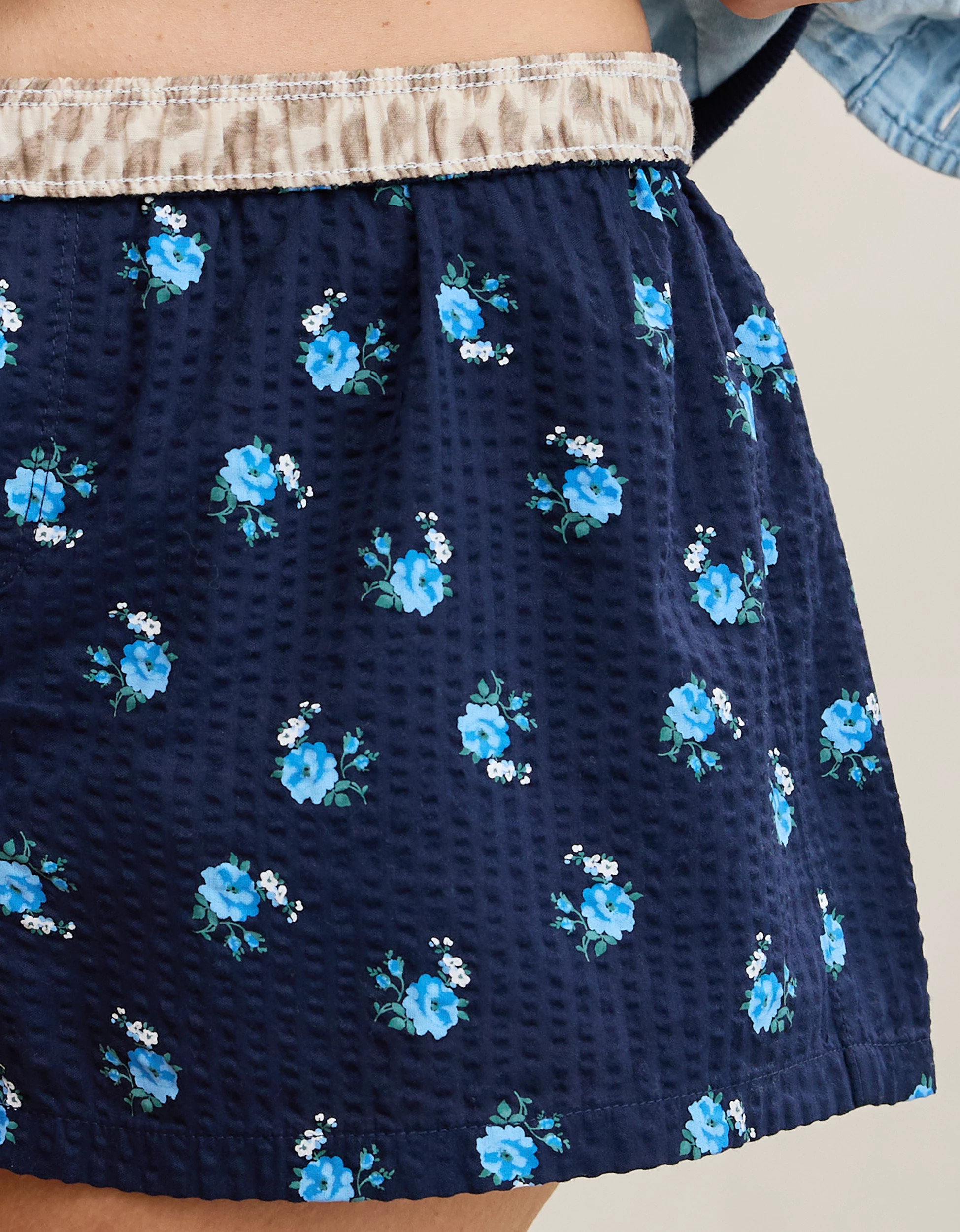 OVERSLEPT by Aerie Around Town Seersucker Boxer | Aerie