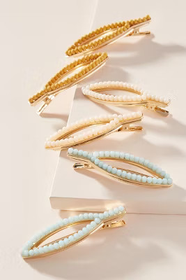 Helena Beaded Hair Clip Set | Anthropologie (US)