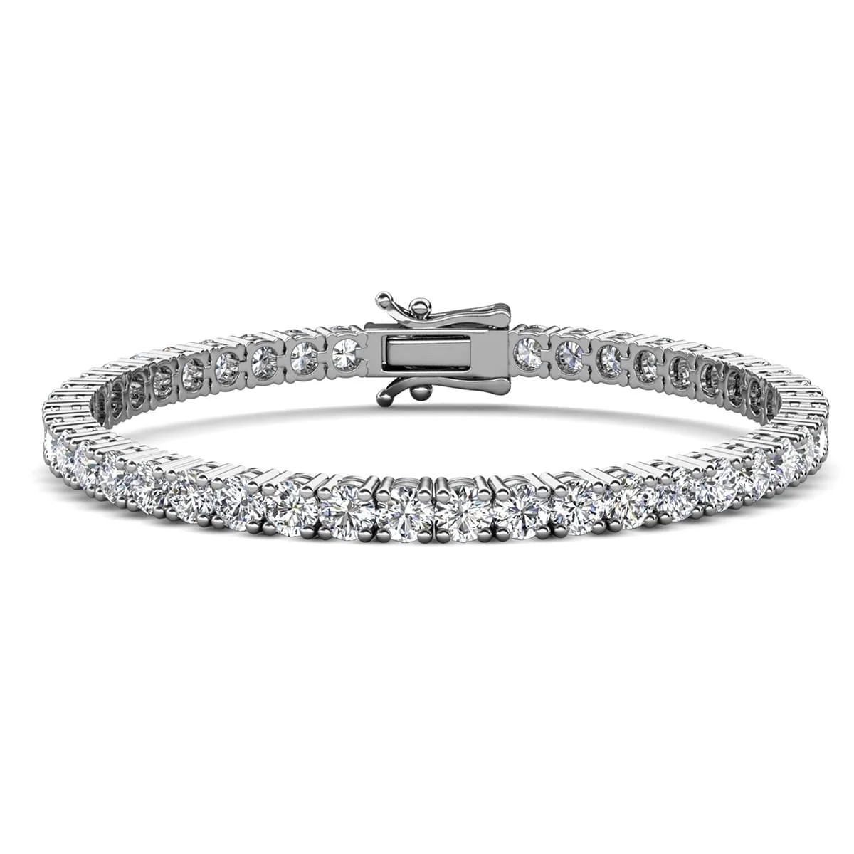 Cate & Chloe Olivia 18k White Gold Plated Tennis Bracelet With Simulated Diamond Crystals for Wom... | Walmart (US)