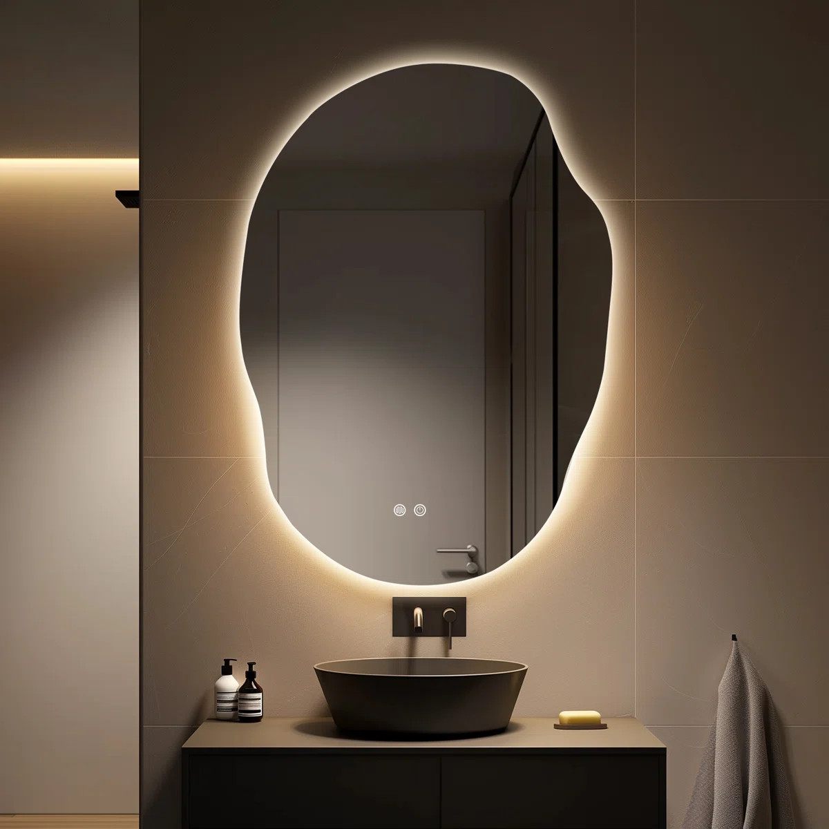 Frameless lighted mirror | Wayfair North America