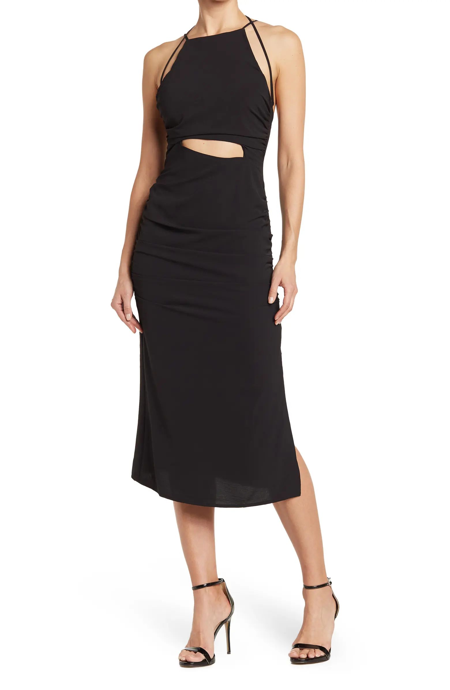NSR Ruched Midi Dress with Cutout | Nordstromrack | Nordstrom Rack