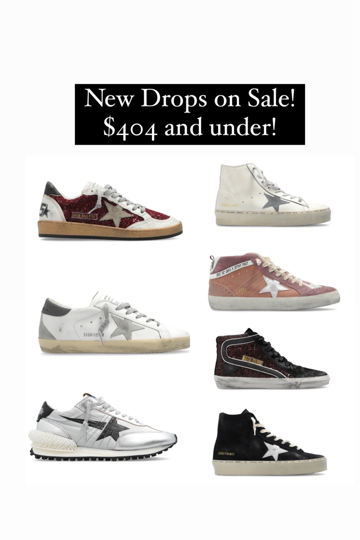 Deals on Golden Goose!  Prices fluctuate by size and demand.  

#LTKSaleAlert #LTKShoeCrush #LTKStyleTip