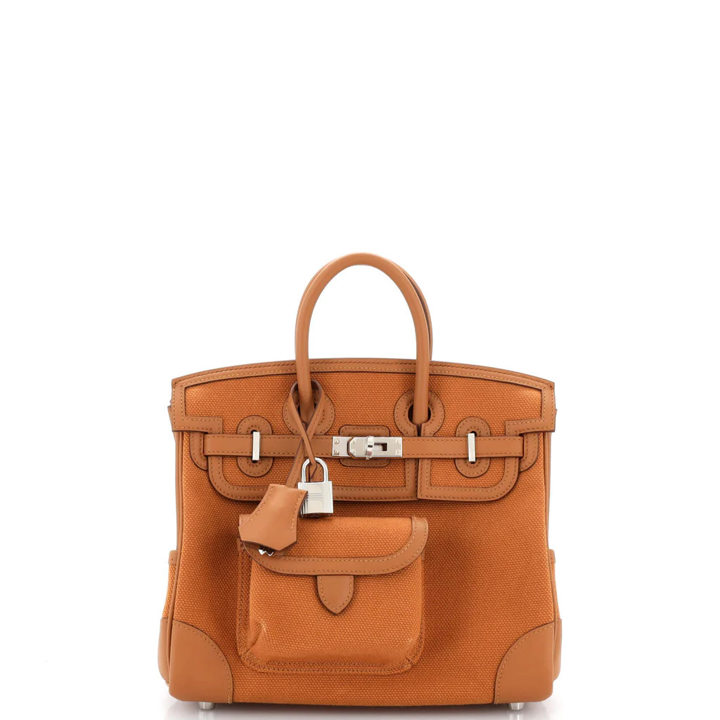 Cargo Birkin Bag Toile and Swift 25 | Rebag