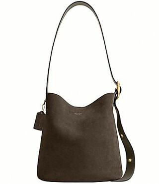 COACH Bleecker Suede Bucket Bag - Olive | Dillard's