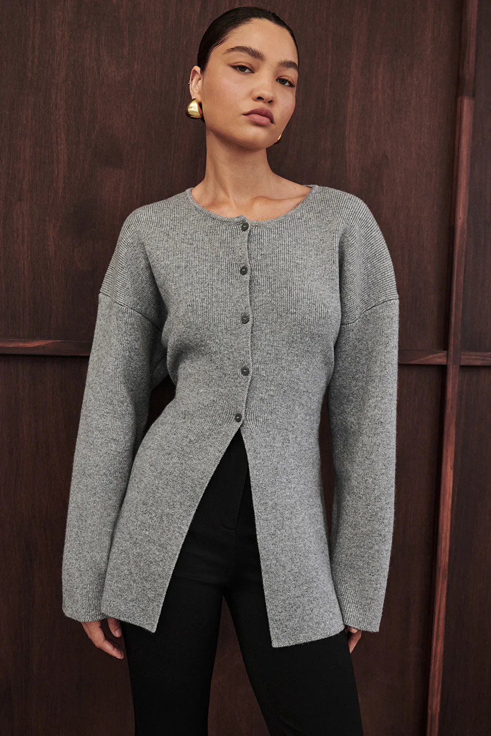 MARTHA GREY MARLE CINCHED CARDIGAN | DISSH