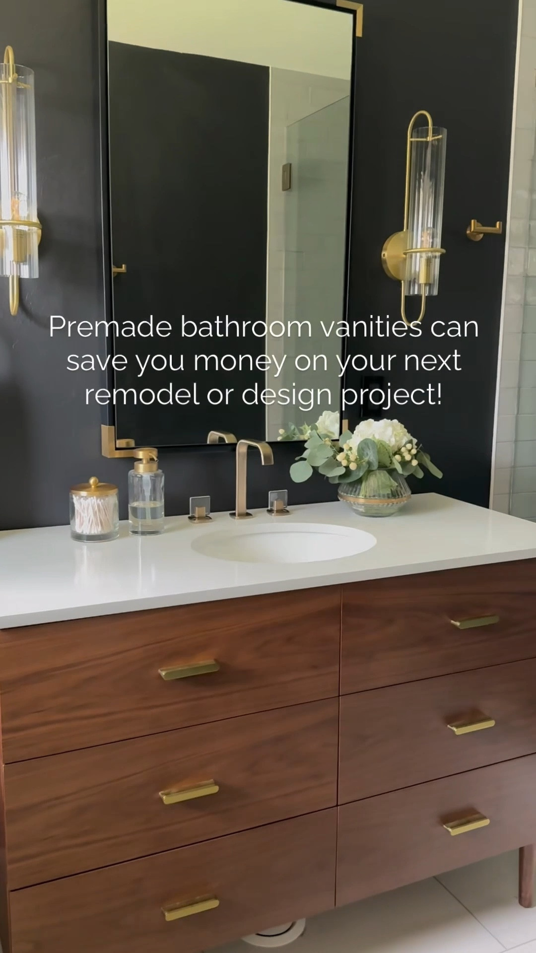 Sharing one of my designer favorite secrets… PREMADE VANITIES.  I love using them in our remodels to save money because they come with the countertops and even the hardware and faucets.  Easy for install and easy on the pocketbook - WIN WIN!  I’ve linked some of my favorites for you.  Comment “bathroom vanity” for links #remodel #interiordesign #beforeandafter #hgtv #lowes #homedepot #wayfair 

#LTKHome