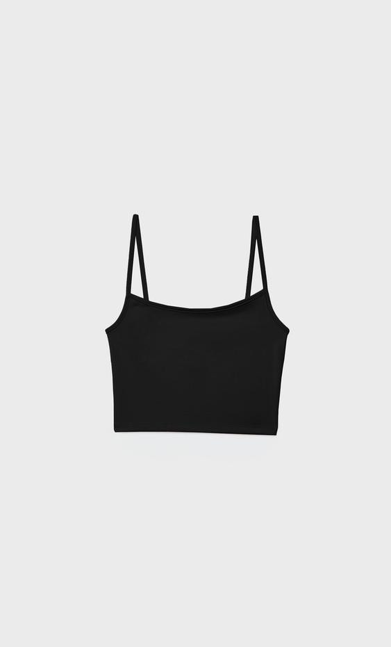 Strappy crop top | Stradivarius (UK)
