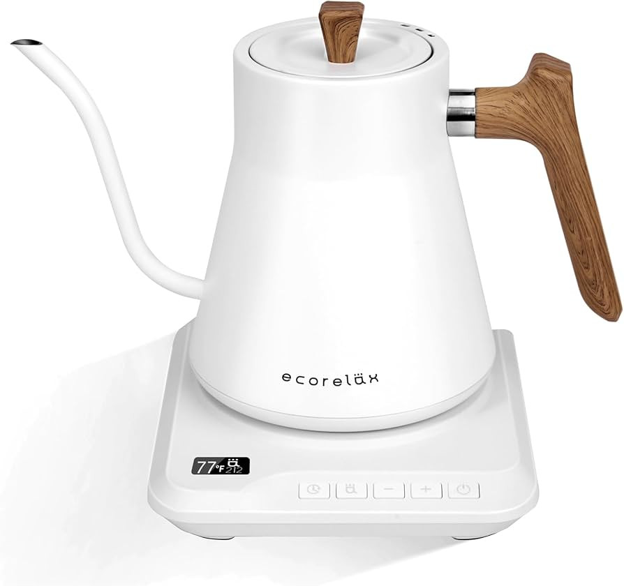 Ecorelax Gooseneck Electric Kettle Precise ±1℉ Temperature Control, 1200W Pour Over Electric K... | Amazon (US)