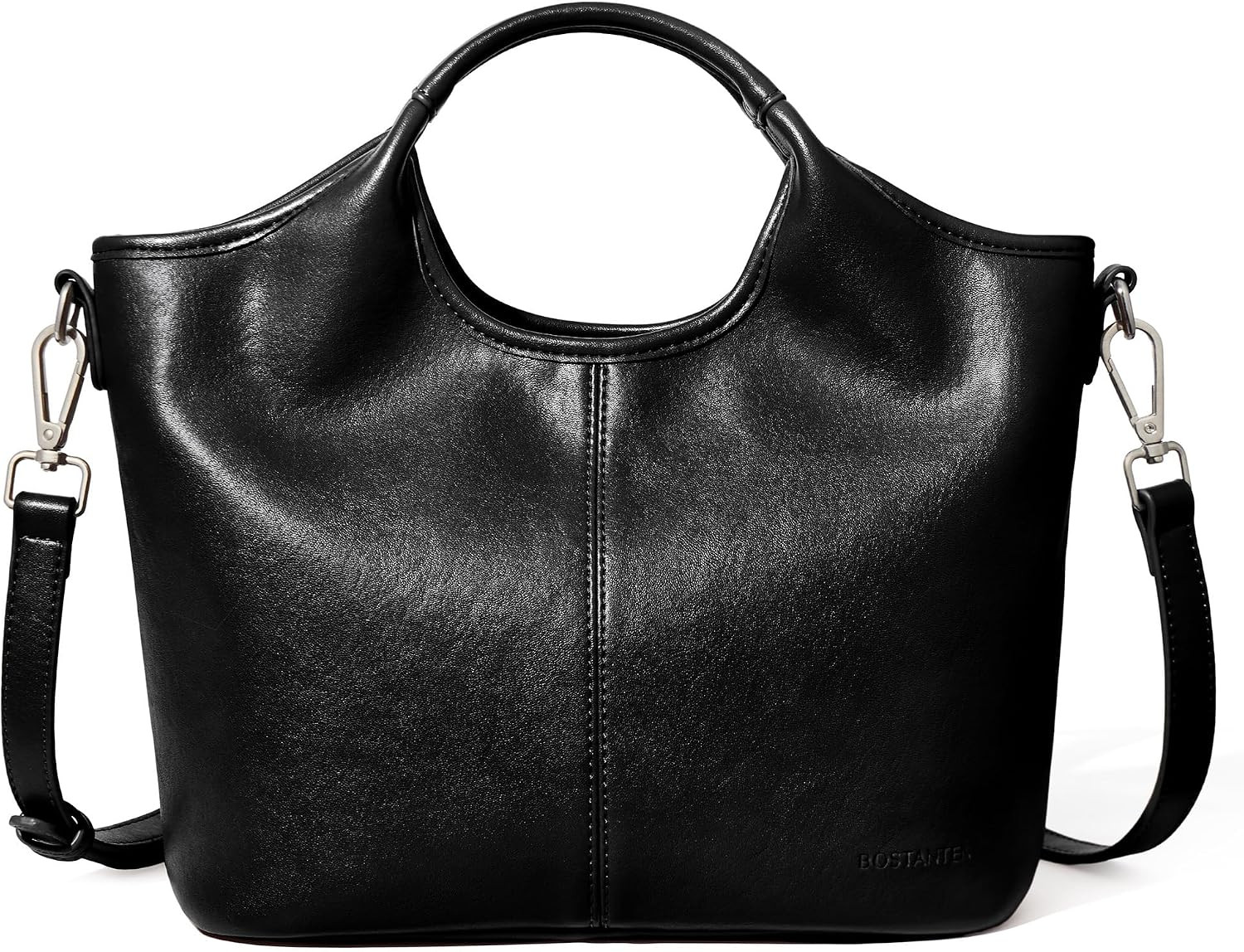 BOSTANTEN Vegan Leather Purses for Women Soft Crossbody Zip Satchel Handbag | Amazon (US)