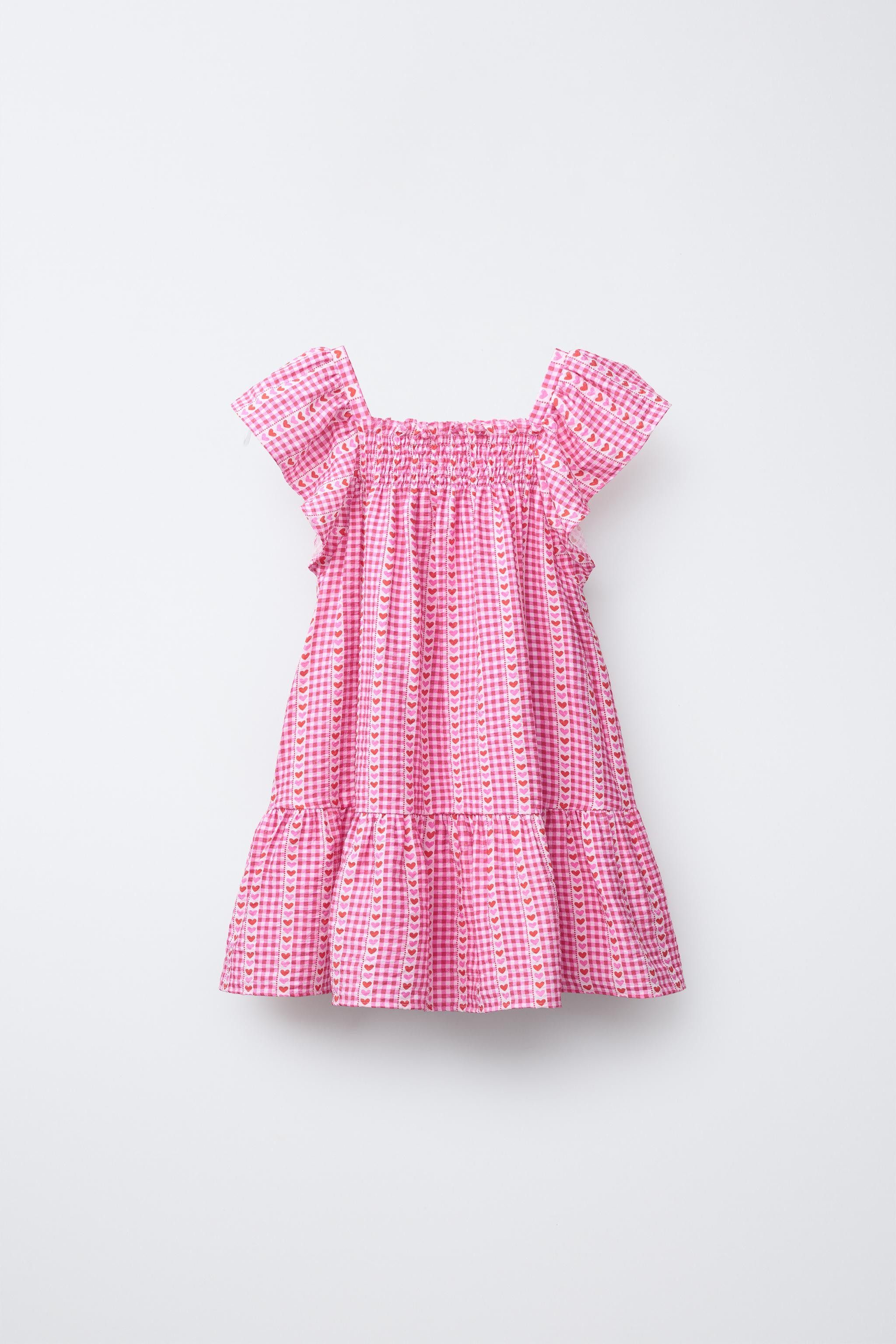 HEART AND CHECK PRINT DRESS | Zara US