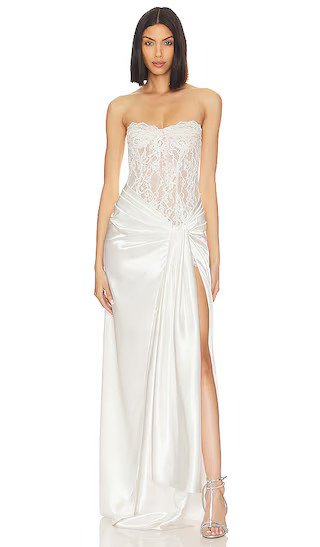 X Revolve Gina Gown in White | Revolve Clothing (Global)