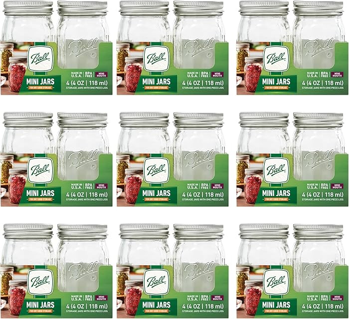 Ball Glass Mini Storage Jar, Quarter Pint Size, 4 OZ (Pack of 36) | Amazon (US)